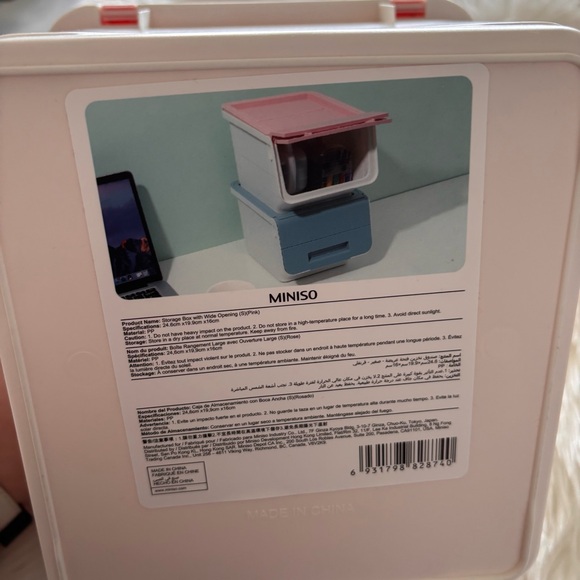 Pink Stackable Storage Box - Home Organization GUC - Picture 6 of 6